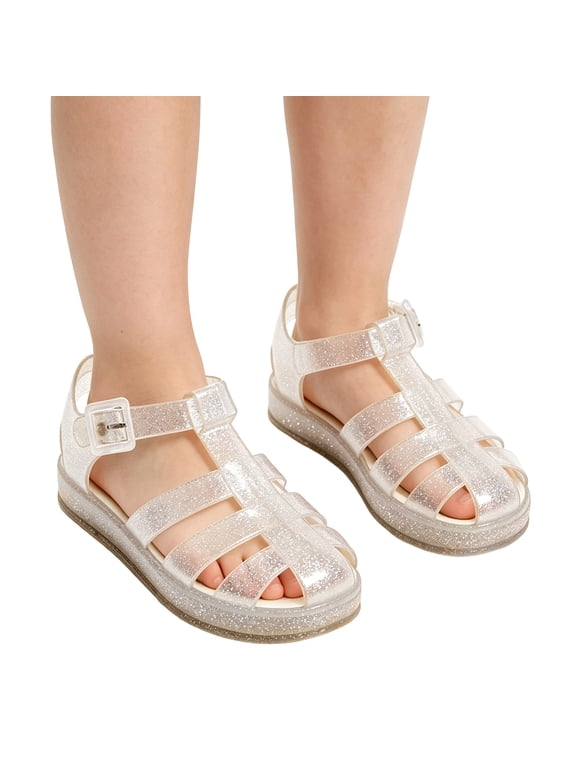 Girls Jellies, PVC Casual Summer Non Slip Casual Jelly Shoes White Size 12(Little Kids)
