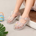 thumbnail image 1 of Eltusu Girls Jellies, Summer Bow PVC No Slip Casual Jelly Shoes White Size 1(Big Kids), 1 of 8