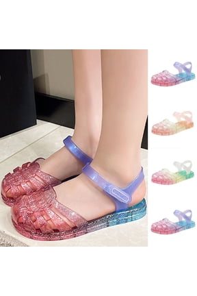 Girls Jellies, Summer PVC No Slip Fashion Casual Jelly Shoes Sky Blue Size 13(Big Kids)