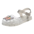 thumbnail image 1 of Eltusu Girls Jelly Sandals, Beach Closed Toe Party Non-Slip Summer Shoes Silver Size 10, 1 of 4