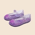 thumbnail image 1 of Eltusu Girls Jelly Sandals with Strap, PVC Non Slip Closed Toe Fashion Summer Shoes Purple Size 9.5(Little Kids), 1 of 9