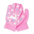 thumbnail image 1 of Eltusu Girls Knit Gloves, Soft Warm Casual Stretch Winter Mittens Pink Size Free Size, 1 of 2