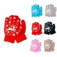 thumbnail image 1 of Eltusu Girls Knit Gloves, Stretch Soft Casual Warm Winter Mittens Red Size Free Size, 1 of 3