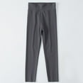 thumbnail image 1 of Eltusu Girls Leggings, Solid Color Stretch Dance Elastic Waist Girls Pants Gray Size 8-9 T, 1 of 8