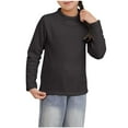 thumbnail image 1 of Eltusu Girls Long Sleeve Tops, Crewneck Spring Fall Warm Casual Spring Fall Undershirts Gray Size 6-7 T, 1 of 7