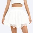 thumbnail image 1 of Eltusu Girls Mesh Skirts , Tutu Skirts Dancewear Elastic Waist Performance Mini Skirts White Size 10-11T, 1 of 2