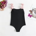 thumbnail image 1 of Eltusu Girls One-Piece Swimwear, Summer Holiday Flower Hem Sleeveless Kids Swimsuit Black Size 2-3 T, 1 of 8