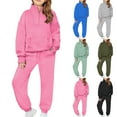 thumbnail image 1 of Eltusu Girls Outfit Sets, Zipper Long Sleeve Elastic Bottom Sweatshirts&Sweatpants Sets Hot Pink Size 7-8 T, 1 of 9