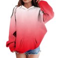 thumbnail image 1 of Eltusu Girls Pullover Hoodies, Casual Long Sleeve Gradient Warm Sweatshirts with Pockets Red Size 13-14 T, 1 of 7