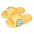 thumbnail image 1 of Eltusu Girls Slides, Cartoon Soft Bottom Non-Slip Open Toe Summer Slippers Yellow Size 13-13.5(Big Kids), 1 of 3