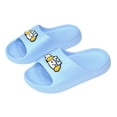 thumbnail image 1 of Eltusu Girls Slides, Open Toe Comfort Non-Slip Soft Bottom Summer Slippers Sky Blue Size 1-1.5(Big Kids), 1 of 3