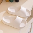 thumbnail image 1 of Eltusu Girls Slides, Shower No Slip Open Toe Soft Bottom Summer Slippers White Size 12.5-13（Little Kids), 1 of 3