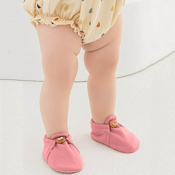 Eltusu Girls Sneakers, No Slip Comfort Cotton Thermal Walking Shoes Pink Size 3-5(Toddler)