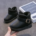thumbnail image 1 of Eltusu Girls Snow Booties, Waterproof Warm Windproof No Slip Winter Boots Shoes Black Size 12(Little Kids), 1 of 7