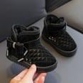 thumbnail image 1 of Eltusu Girls Snow Booties, Windproof No Slip Warm Bow Winter Boots Shoes Black Size 11.5(Little Kids), 1 of 8