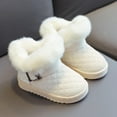 thumbnail image 1 of Eltusu Girls Snow Booties, Windproof Non Slip Soft Thermal Winter Boots Shoes Beige Size 11(Little Kids), 1 of 5