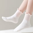 thumbnail image 1 of Eltusu Girls Socks, Soft Cotton Stretch Comfort Mid-Calf Socks Pink Size 9-12 T, 1 of 3