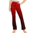 thumbnail image 1 of Eltusu Girls Stretch Leggings, Soft Sports Casual Elastic Waist Tight Pants Red Size 10-11 T, 1 of 8