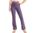 thumbnail image 1 of Eltusu Girls Stretch Leggings, Solid Color Fashion High Waist Casual Tight Pants Purple Size 12-13 T, 1 of 8