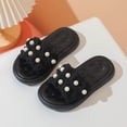 thumbnail image 1 of Eltusu Girls Summer Slippers, Casual Open Toe Soft Bottom Non-Slip Sandal Slide Shoes Black Size 11 T, 1 of 2