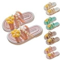 thumbnail image 1 of Eltusu Girls Summer Slippers, Non-Slip Holiday Open Toe Flat Sandal Slide Shoes Pink Size 2-9 T, 1 of 3