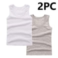 thumbnail image 1 of Eltusu Girls Tank Tops, 2 Pieces Crewneck Sports Cotton Sleeveless Shirts Dark Gray Size 11-12 T, 1 of 2