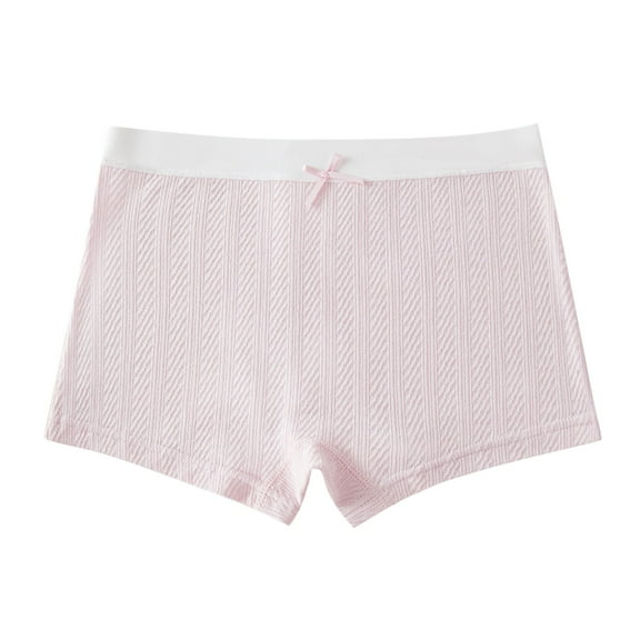 Eltusu Girls Underwear, Elastic Waist Cotton Stretch Soft Boxer Briefs Pink Size 12 T