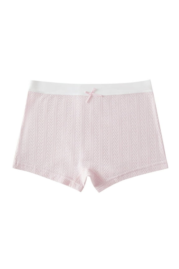 Girls Underwear, Elastic Waist Cotton Stretch Soft Boxer Briefs Pink Size 12 T