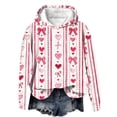 thumbnail image 1 of Eltusu Girls Valentine's Day Hoodies, Heart Graphic Pullover Spring Fall Relaxed Fit Long Sleeve Sweatshirts Multicolor Size 5-6T, 1 of 4