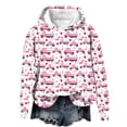 thumbnail image 1 of Eltusu Girls Valentine's Day Hoodies, Pullover Car Graphic Loose Fit Printed Long Sleeve Sweatshirts Multicolor Size 7-8T, 1 of 4