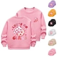 thumbnail image 1 of Eltusu Girls Winter Sweatshirts, Thermal Long Sleeve Soft Comfy Pullover Tops Pink Size 2-12 T, 1 of 5