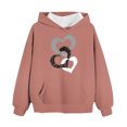 thumbnail image 1 of Eltusu Hoodies for Girls, Long Sleeve Pullover Loose Printed Girls Sweatshirts Pink Size 7-8 T, 1 of 4