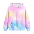 thumbnail image 1 of Eltusu Hoodies for Toddler Girls, Pullover Long Sleeve Casual Loose Girls Sweatshirts Pink Size 4-5 T, 1 of 3