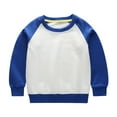 thumbnail image 1 of Eltusu Little Boys Casual Sweatshirts, Cotton Long Sleeve Crewneck Pullover Fall Tops Blue Size 6 T, 1 of 2