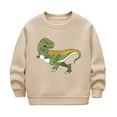 thumbnail image 1 of Eltusu Little Boys Pullover Sweatshirts, Long Sleeve Loose Crewneck Casual Spring Fall Tops Khaki Size 7 T, 1 of 2
