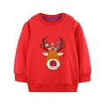 thumbnail image 1 of Eltusu Little Boys Sweatshirts, Crew Neck Knitting Cotton Printed Long Sleeve Boys Tops Red Size 7 T, 1 of 2