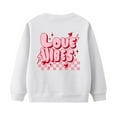 thumbnail image 1 of Eltusu Little Girls Pullover Sweatshirts, 2 Pieces Printed Crewneck Long Sleeve Spring Fall Tops White Size 6 T, 1 of 2