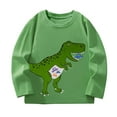 thumbnail image 1 of Eltusu Long Sleeve Tops for Toddler Boys, Comfy Crew Neck Cotton Pullover Graphic Tees Green Size 3 T, 1 of 2