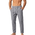 thumbnail image 1 of Eltusu Men's Athletic Pants, Cotton Straight Legs Elastic Waist Breathable Active Pants Gray Size XL, 1 of 4