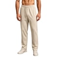 thumbnail image 1 of Eltusu Men's Athletic Pants, Workout Straight Legs Elastic Waist Gym Active Pants Khaki Size 2XL, 1 of 4