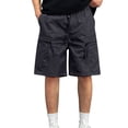 thumbnail image 1 of Eltusu Men's Cargo Shorts, Multi-Pockets Fashion Knee Length Elastic Waistband Summer Shorts Black Size 2XL, 1 of 3