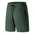 thumbnail image 1 of Eltusu Men's Sports Shorts, Knee Length Drawstring Running Relaxed Fit Summer Shorts with Pockets Army Green Size XL, 1 of 3