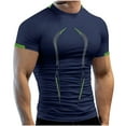 thumbnail image 1 of Eltusu Men's Sports T-Shirts, Gym Summer Pullover Crewneck Tee with Short Sleeve Navy Size 5XL, 1 of 5