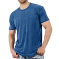 thumbnail image 1 of Eltusu Men's T-Shirts, Casual Solid Color Summer Crewneck Tee with Short Sleeve Navy Size L, 1 of 5