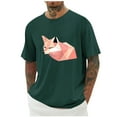 thumbnail image 1 of Eltusu Men's T-Shirts, Crewneck Fashion Short Sleeve Pullover Summer Tops Green Size 2XL, 1 of 4