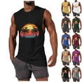 thumbnail image 1 of Eltusu Men's Tank Tops, Sleeveless Casual Crew Neck Relaxed Fit Graphic Tee Black Size M, 1 of 5