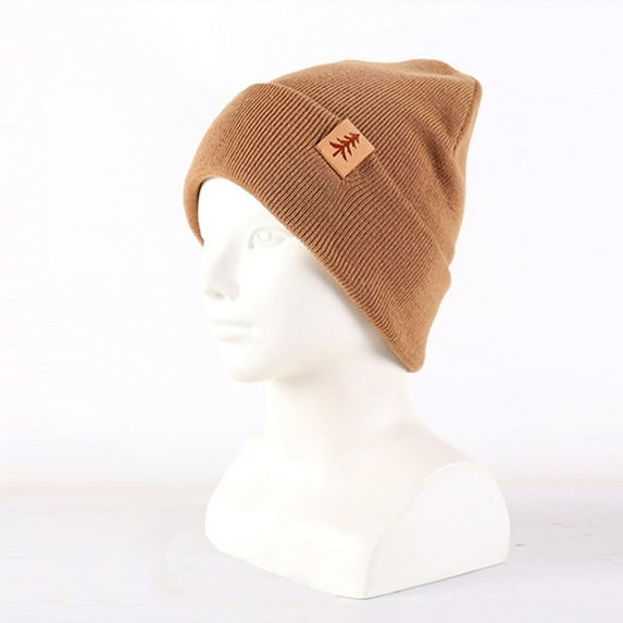 Eltusu Toddler Boys Beanies, Soft Stretch Windproof Warm Winter Hats Brown Size 1-4 T