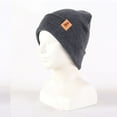 thumbnail image 1 of Eltusu Toddler Boys Beanies, Stretch Windproof Soft Warm Winter Hats Dark Gray Size 1-4 T, 1 of 3