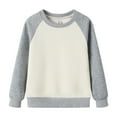 thumbnail image 1 of Eltusu Toddler Boys Casual Sweatshirts, Cotton Solid Color Crewneck Long Sleeve Spring Fall Tops Gray Size 4-5 T, 1 of 2