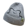 thumbnail image 1 of Eltusu Toddler Boys Cotton Beanies, Warm Stretch Soft Cute Winter Hats Gray Size 6-25 Months, 1 of 2
